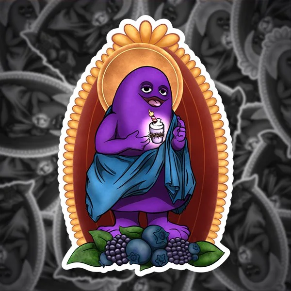 St Grimace the Inimitable Vinyl Sticker — figmentpudding